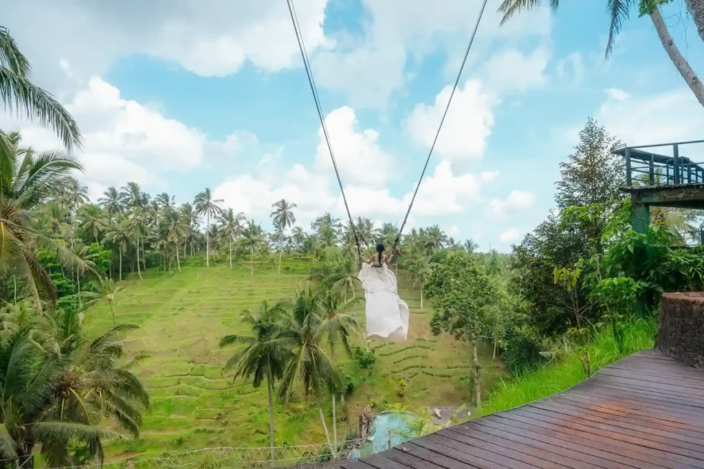 Tegalalang Rice Terrace swing near Ubud, Bali