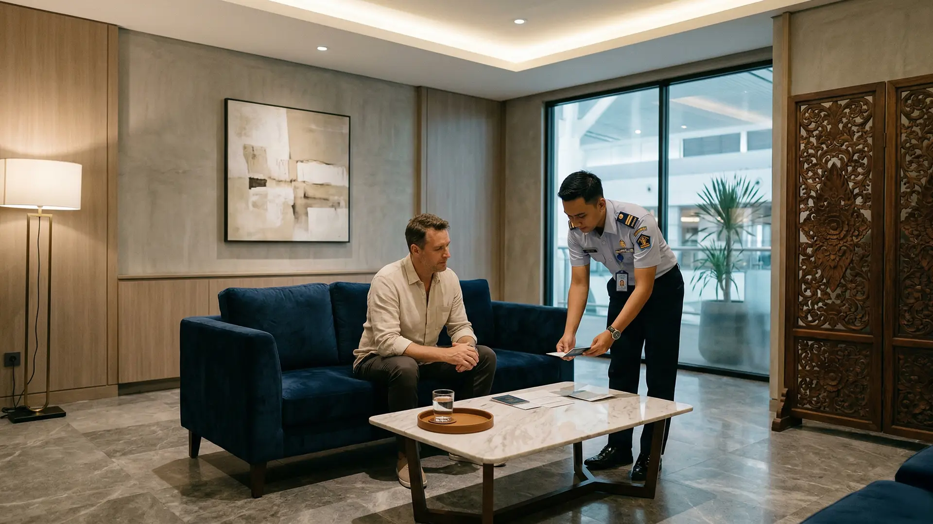 VIP immigration lounge for arriving travelers