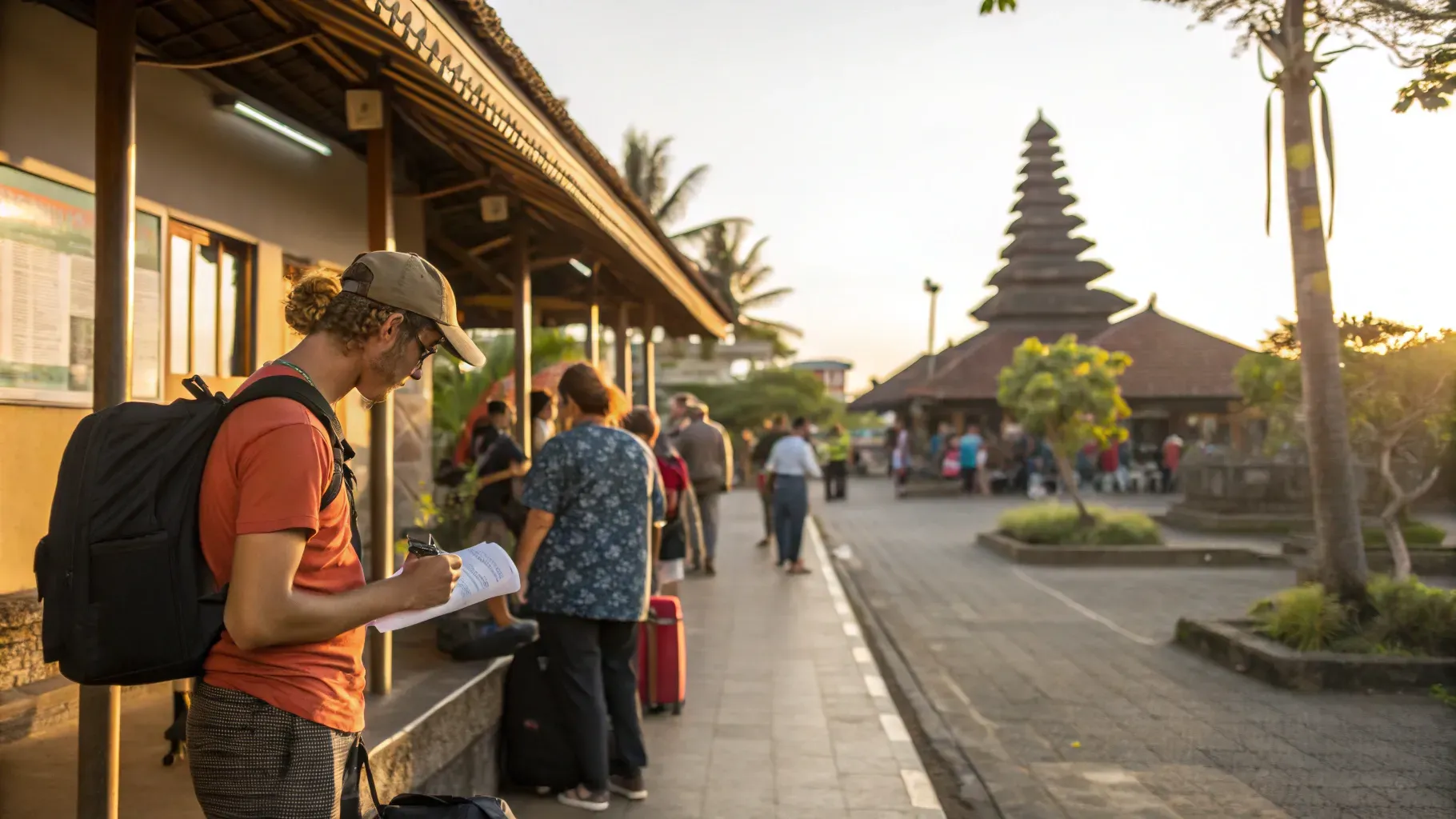 Visa extension paperwork and travel documents in Bali